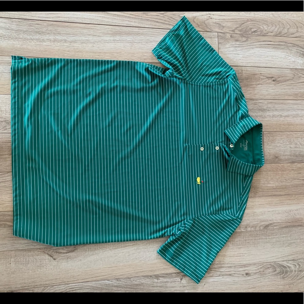 Men’s masters tech large golf polo white green